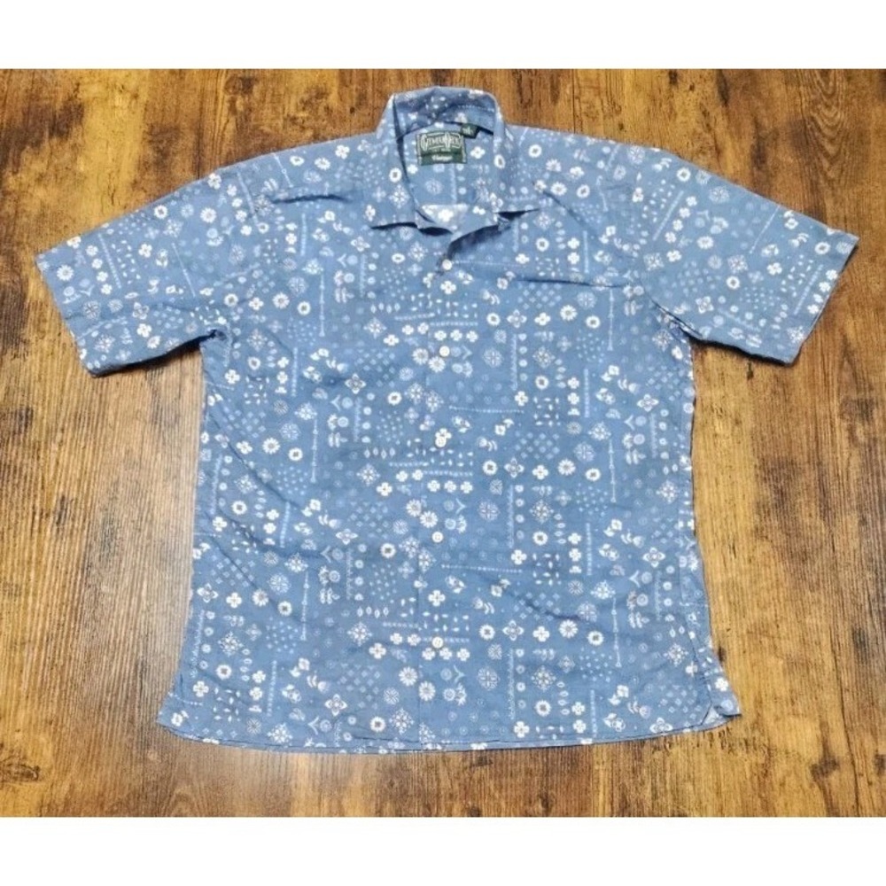 Gitman Bros Vintage Indigo-Dyed Blue Bandana Print Huckberry USA Men's S